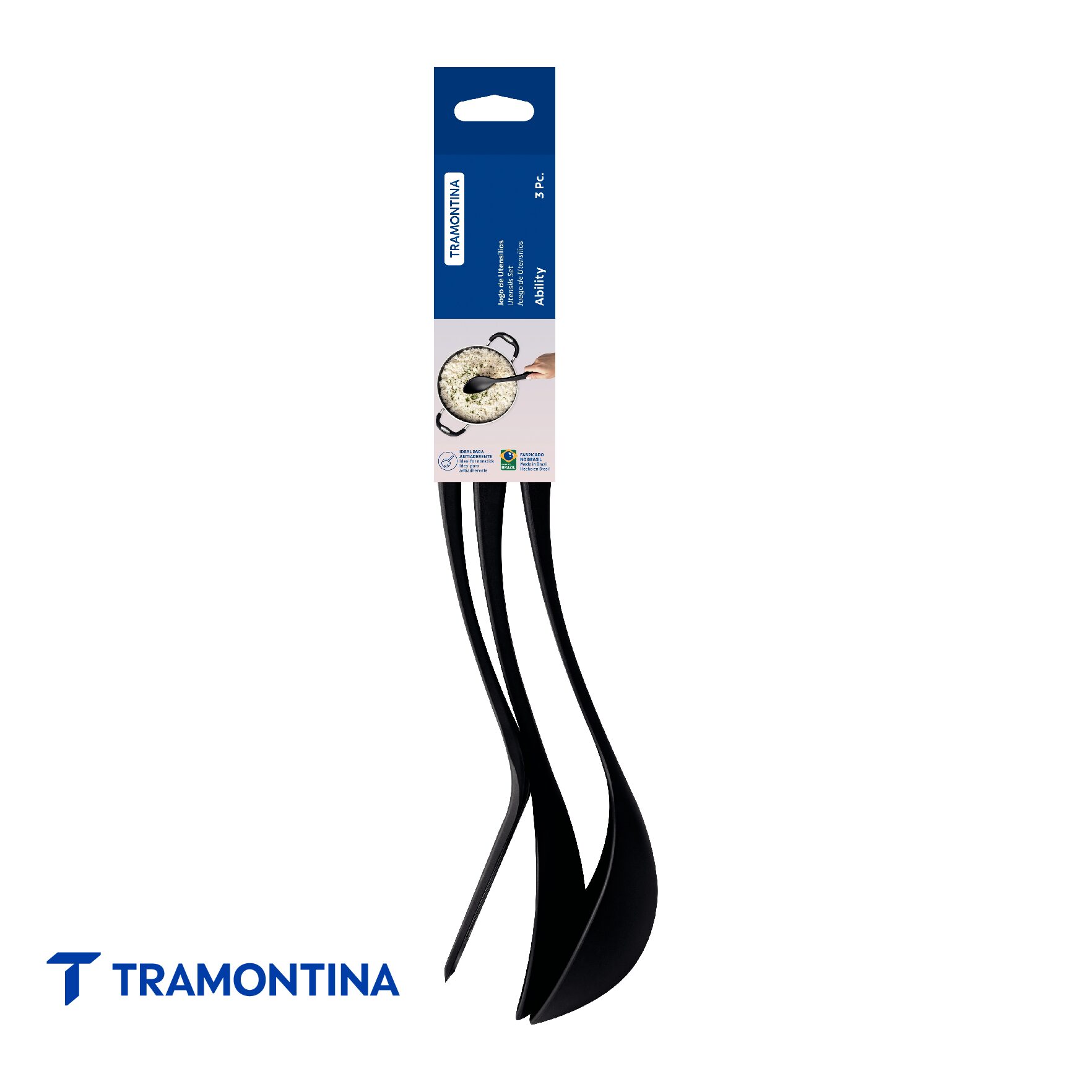 Jgo de Utensilios Ability Negro 03 Pzas - Tramontina