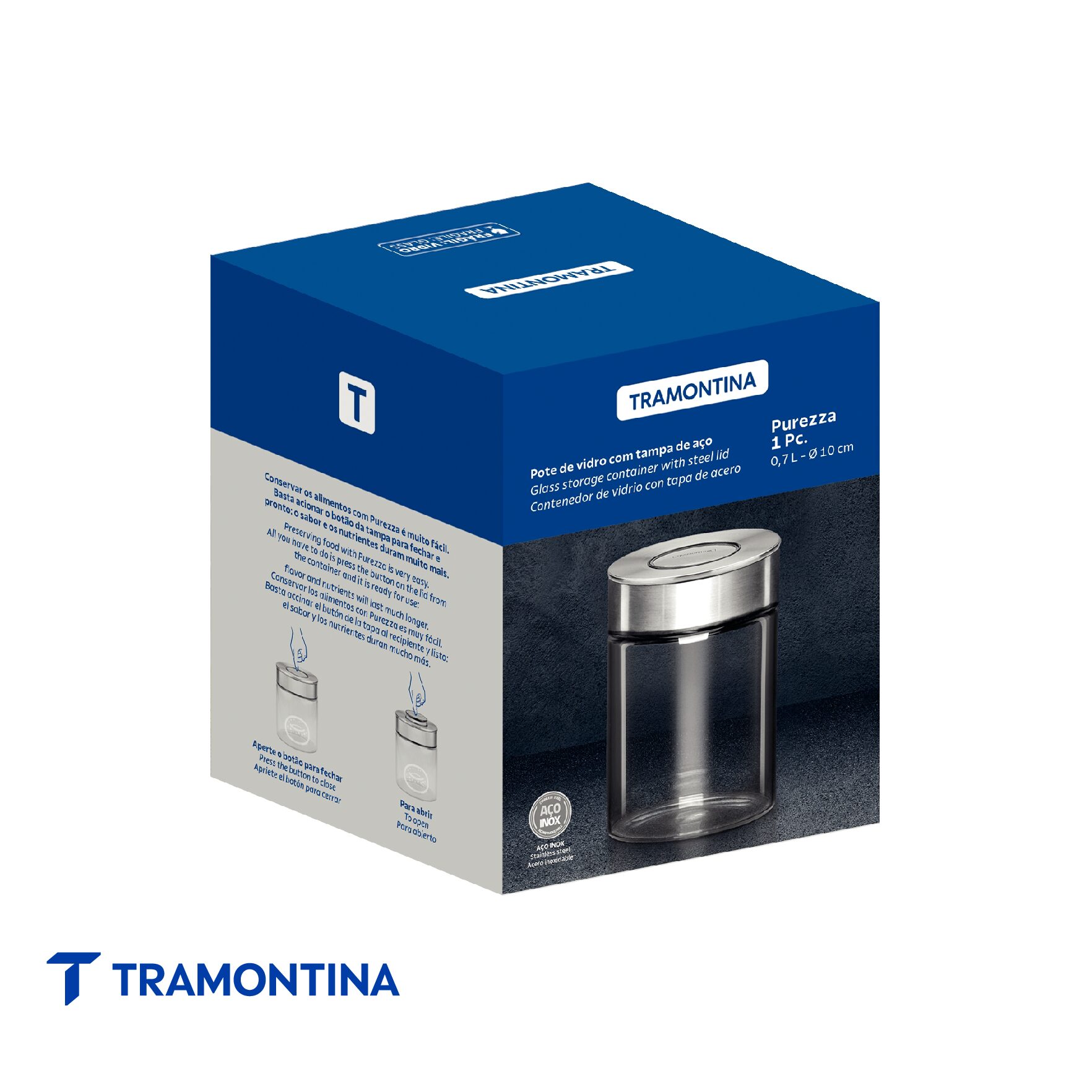 Contenedor de vidrio 0,7l - Tramontina