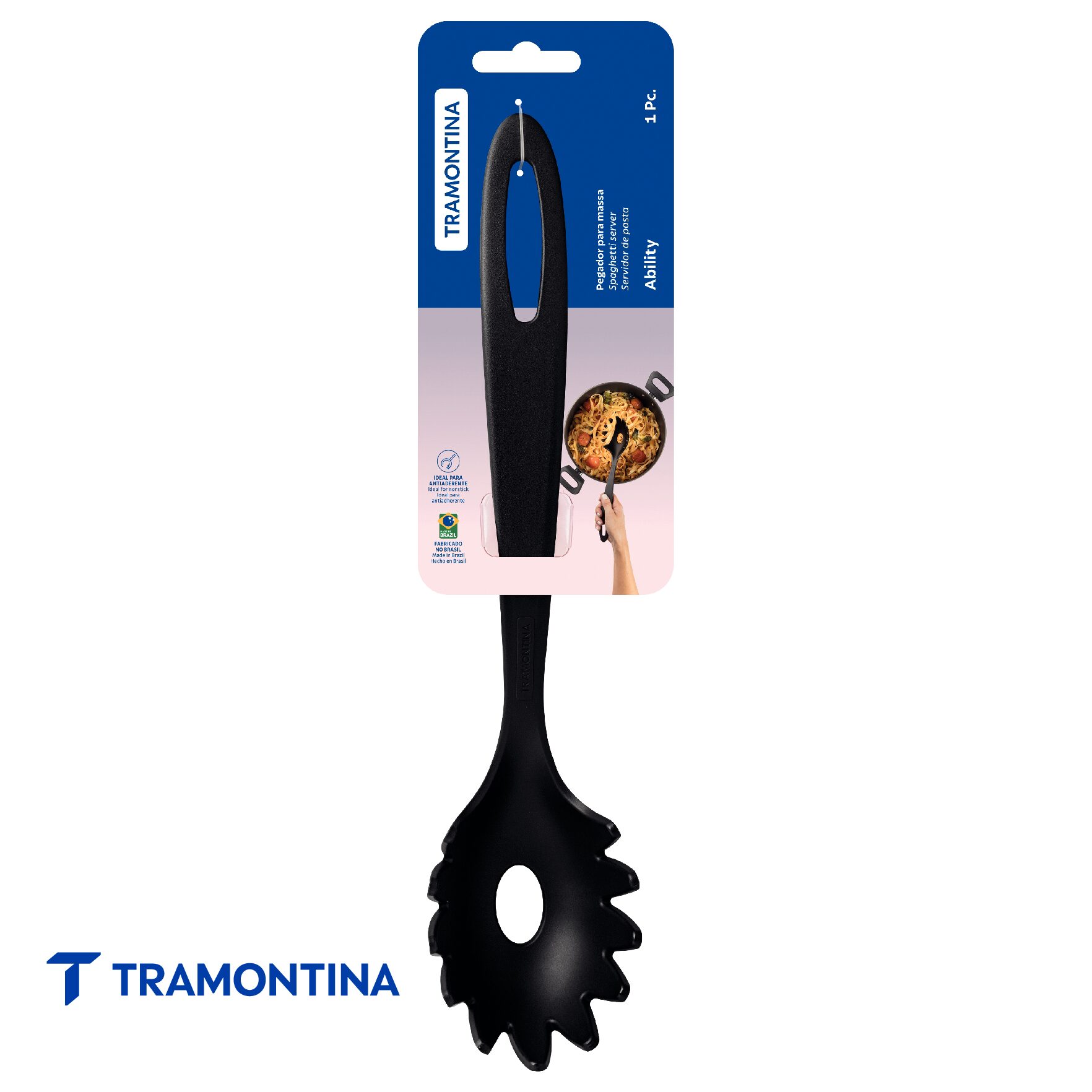 Cucharón para Spaghetti Negro - Tramontina