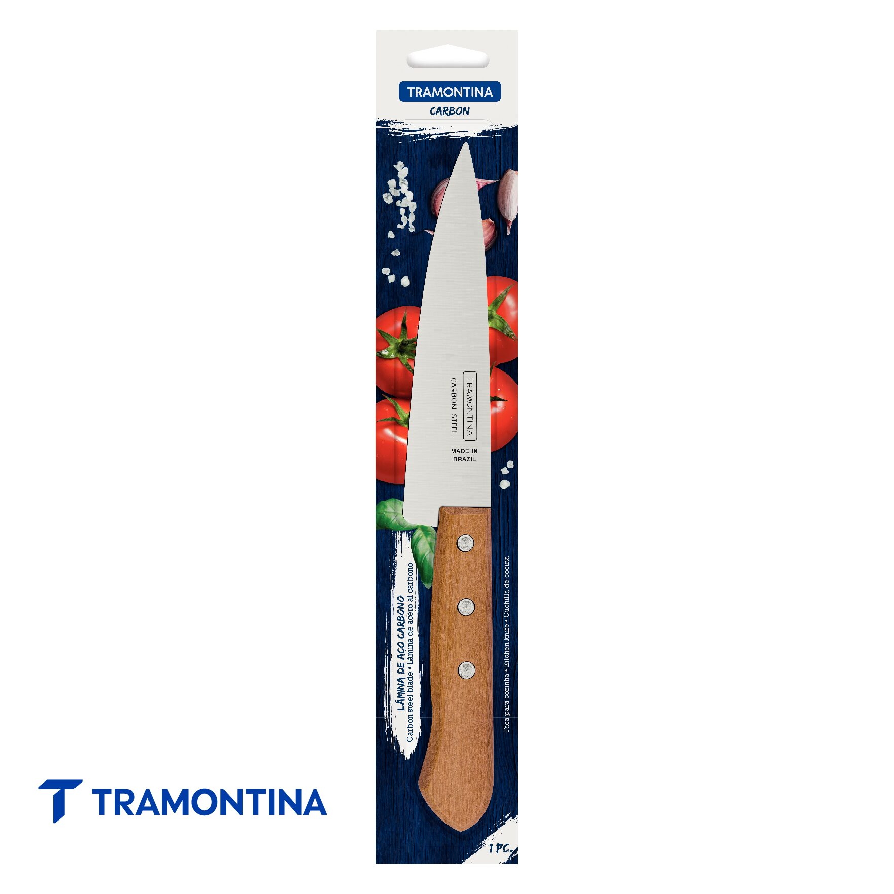 Cuchillo Cocina y Mango de Madera 6" - Tramontina
