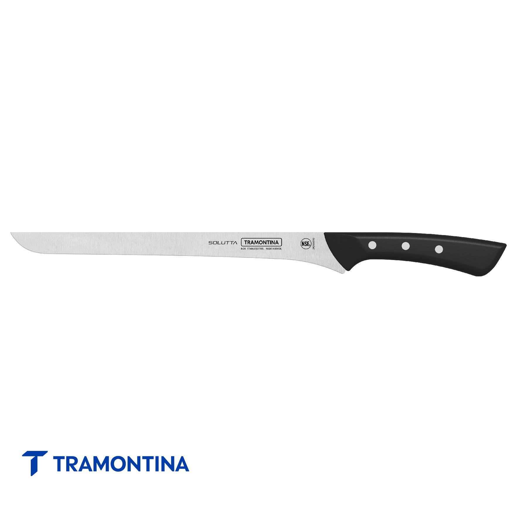 Cuchillo Jamonero Solutta 10" Negro - Tramontina