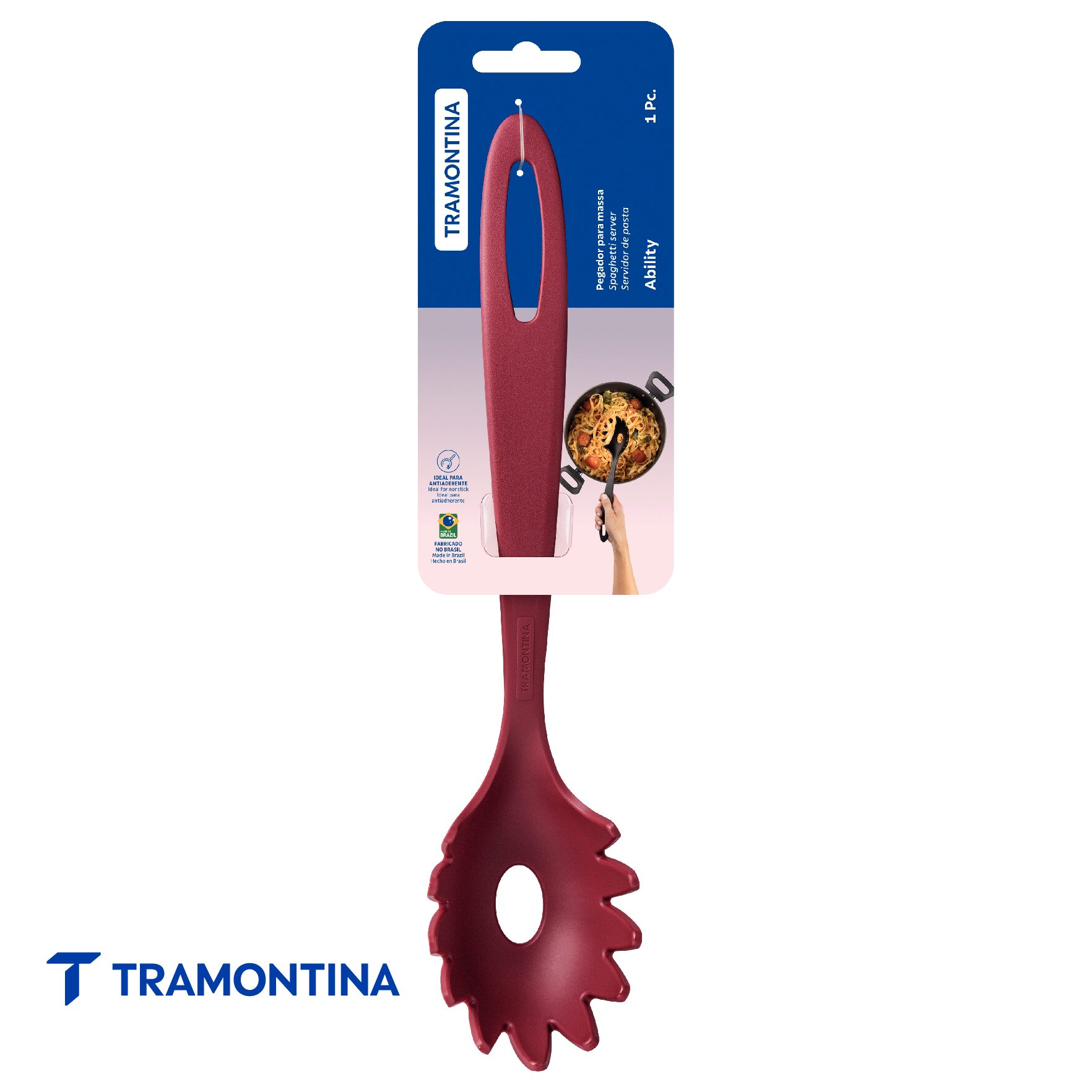 Cucharón para Spaghetti Rojo - Tramontina