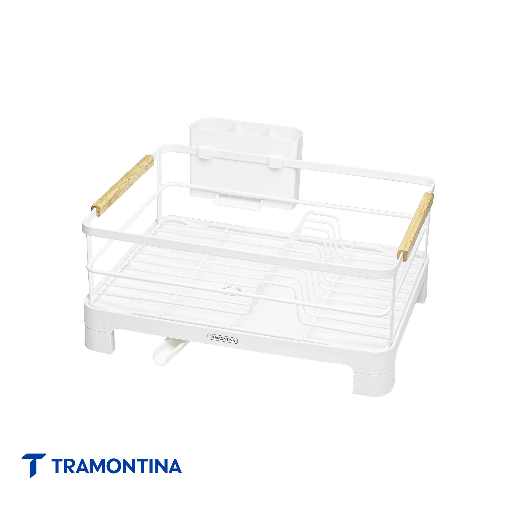 Escurreplatos con bandeja blanco - TRAMONTINA