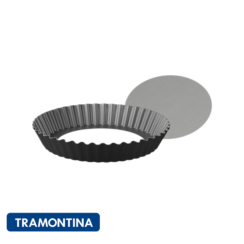 Tartera con fondo removible 24 cm. negra - Starflon -Tramontina.