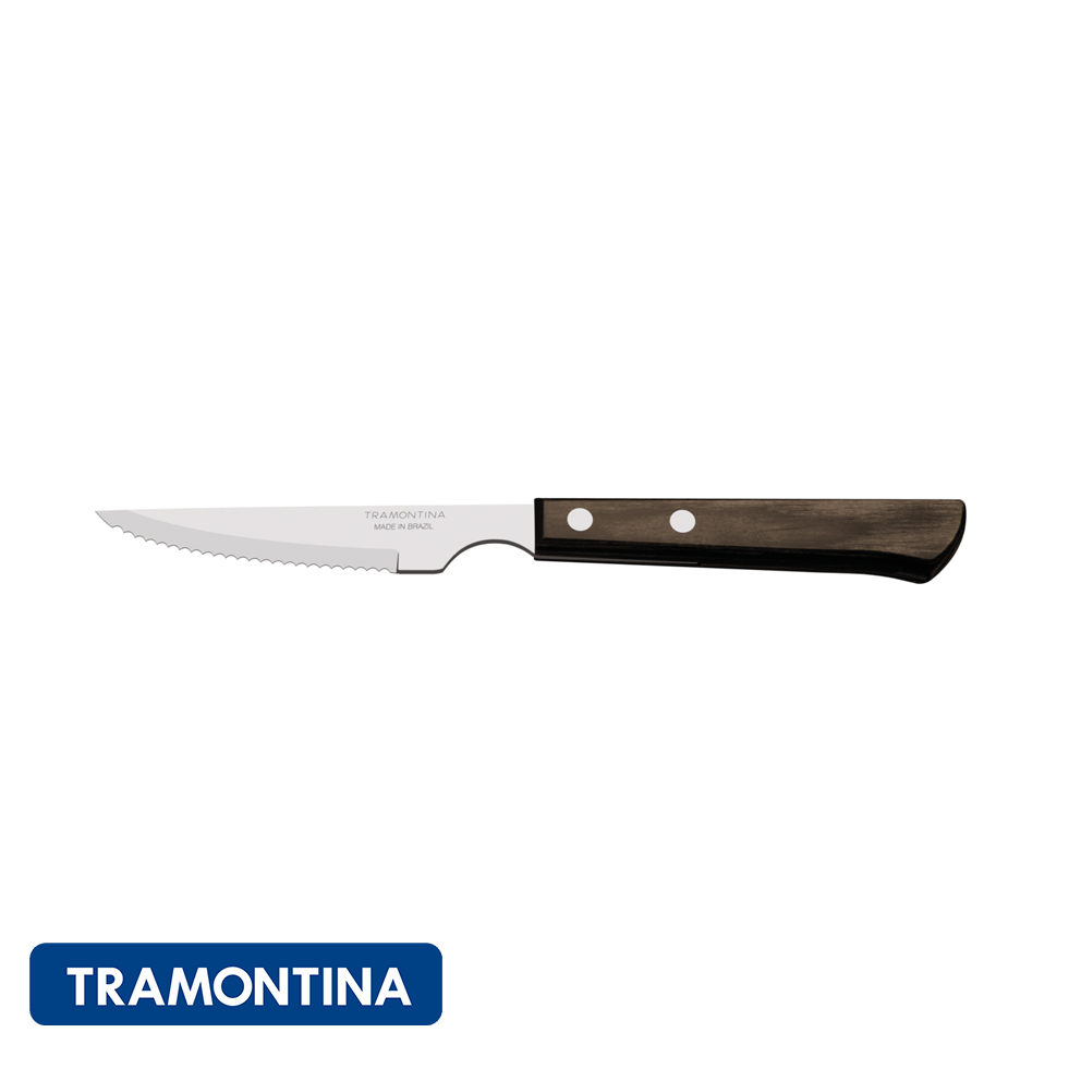 Cuchillo chuletero, madera marron - Polywood -Tramontina