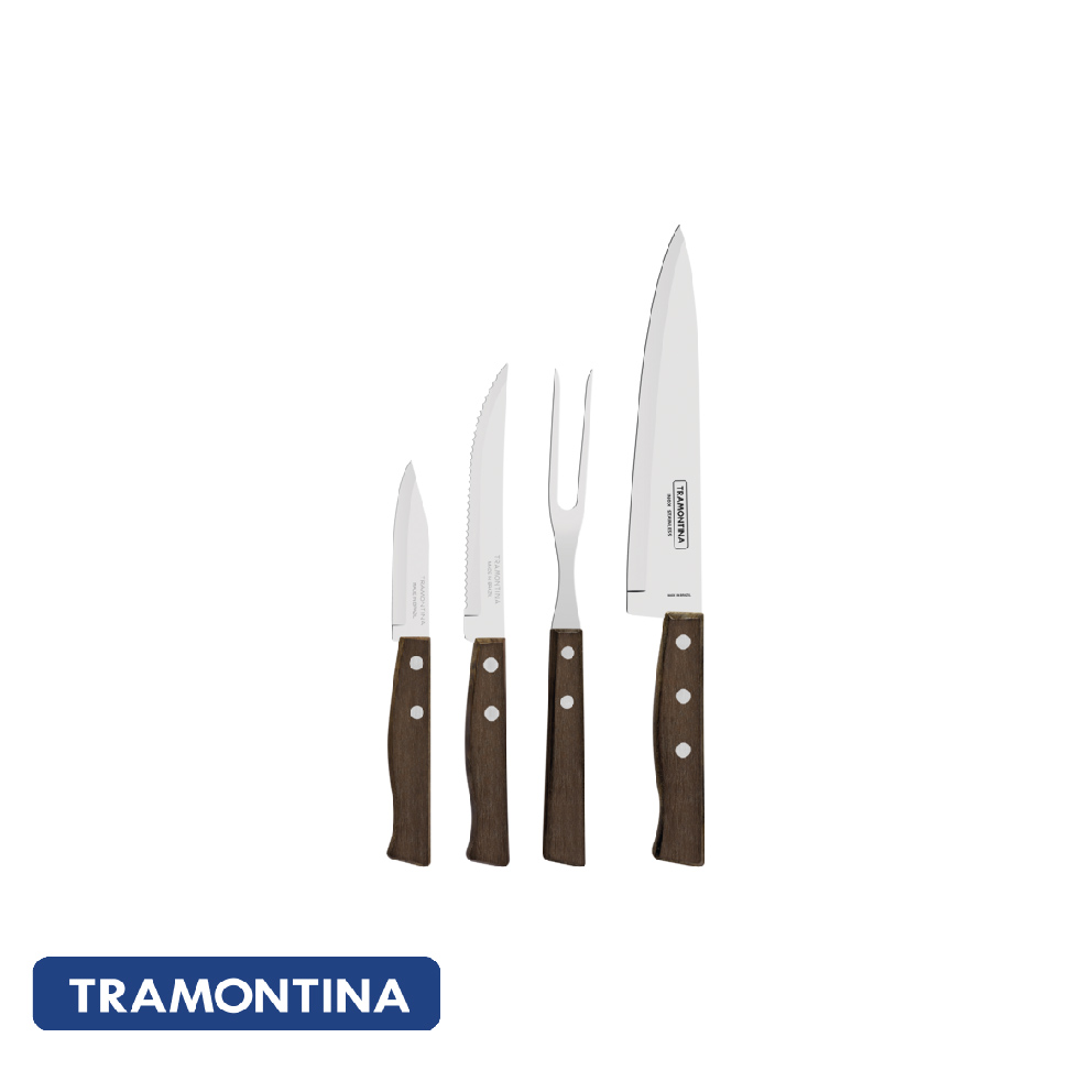 Juego cuchillos 4 pzas, madera tradicional - Tramontina.