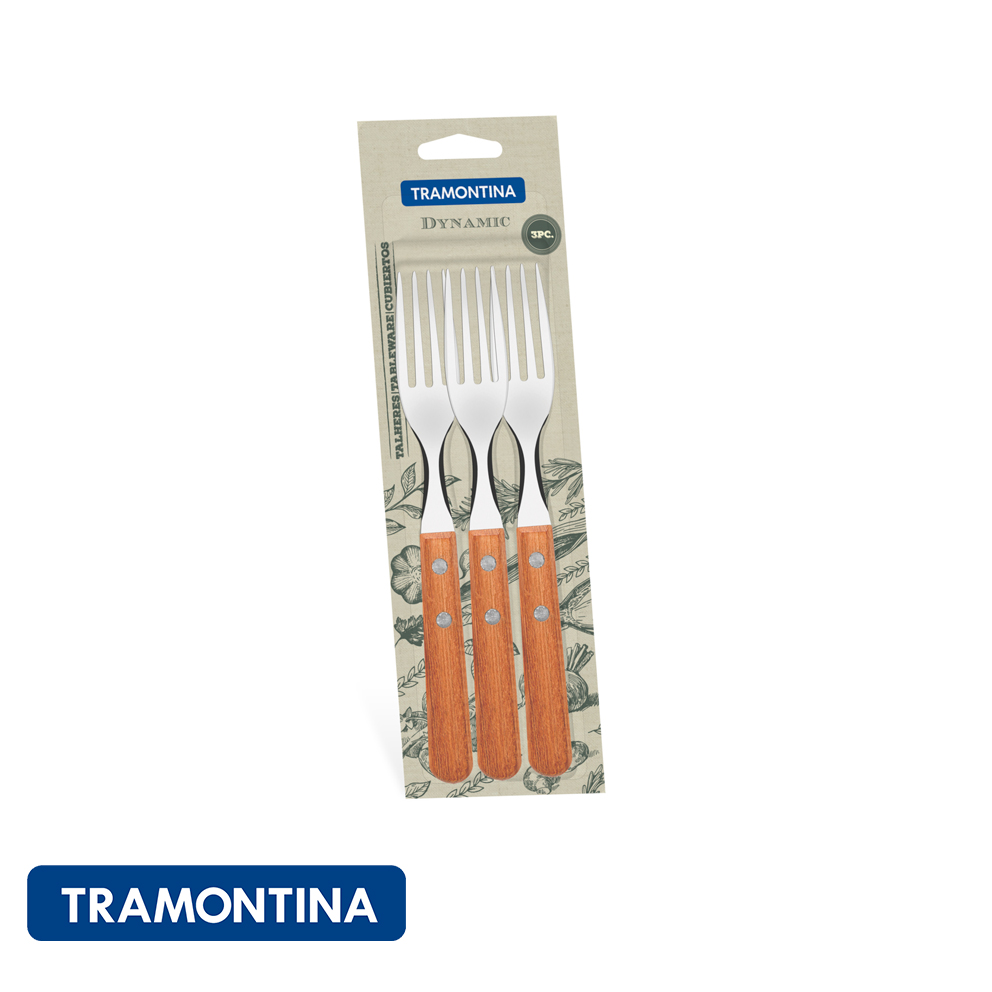 Tenedor de mesa 3 pzs. en blister - Dynamic - Tramontina