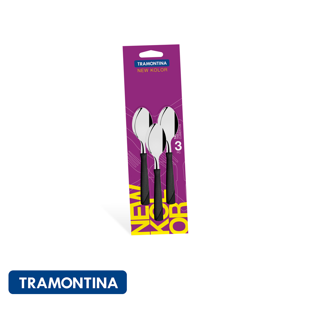 Cuchara de té, negro (Pack x 3)- New Kolor -Tramontina