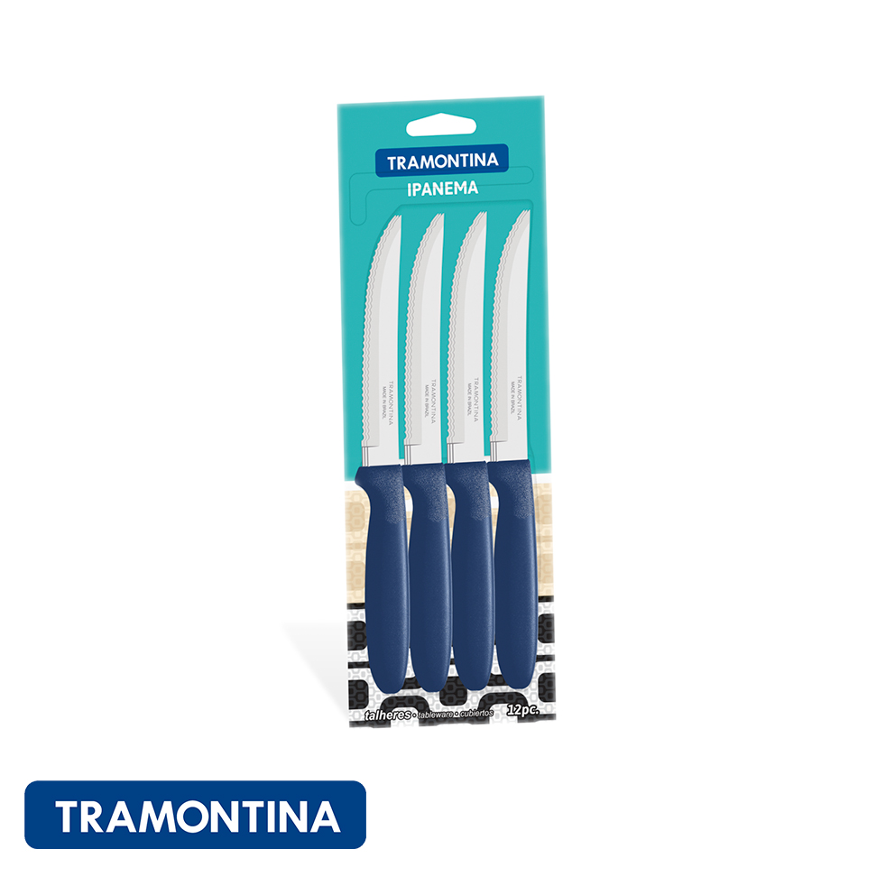 Cuchillo asado azul (Set x 12)- Ipanema -Tramontina