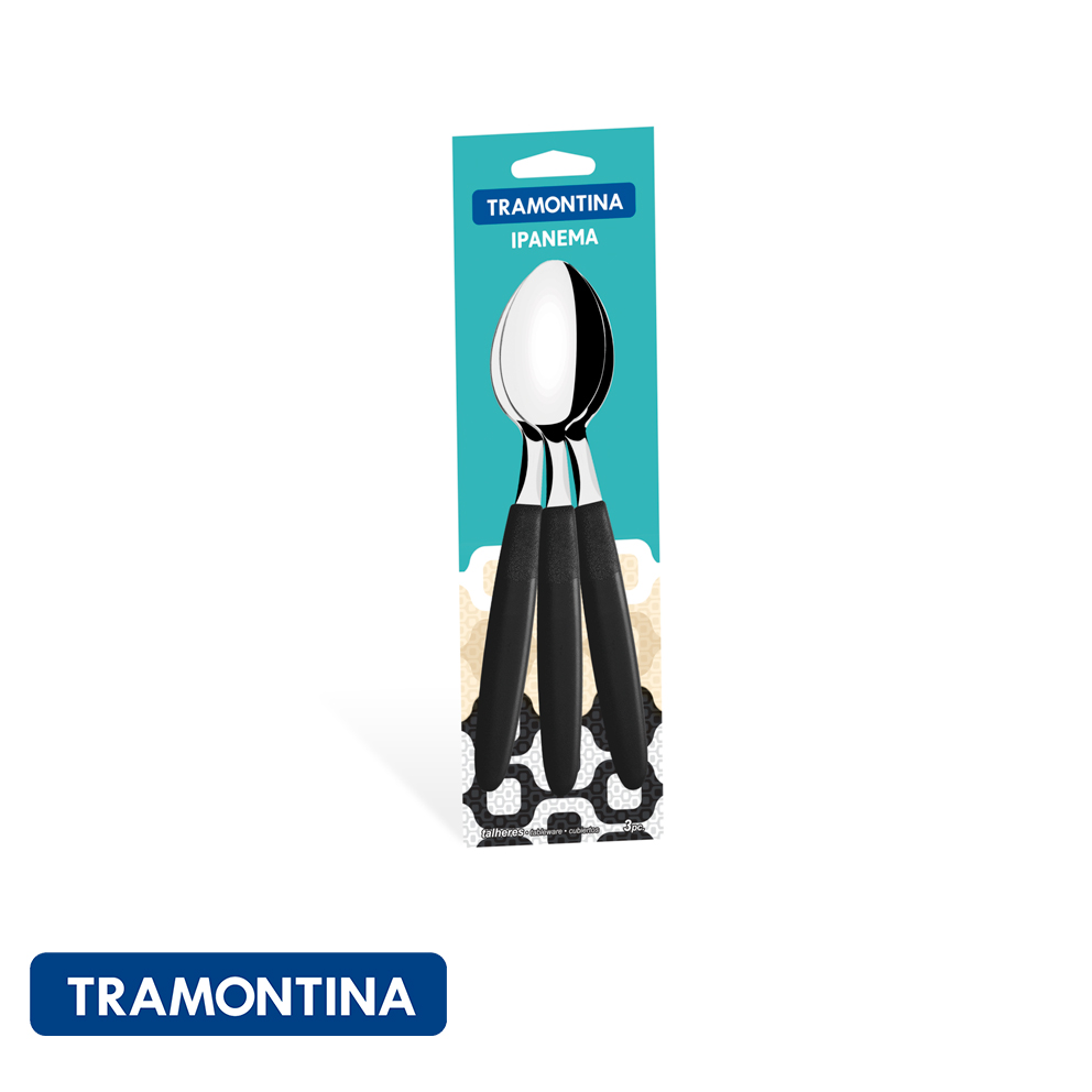 Cuchara de mesa, negra 3 pzs. Ipanema - Tramontina
