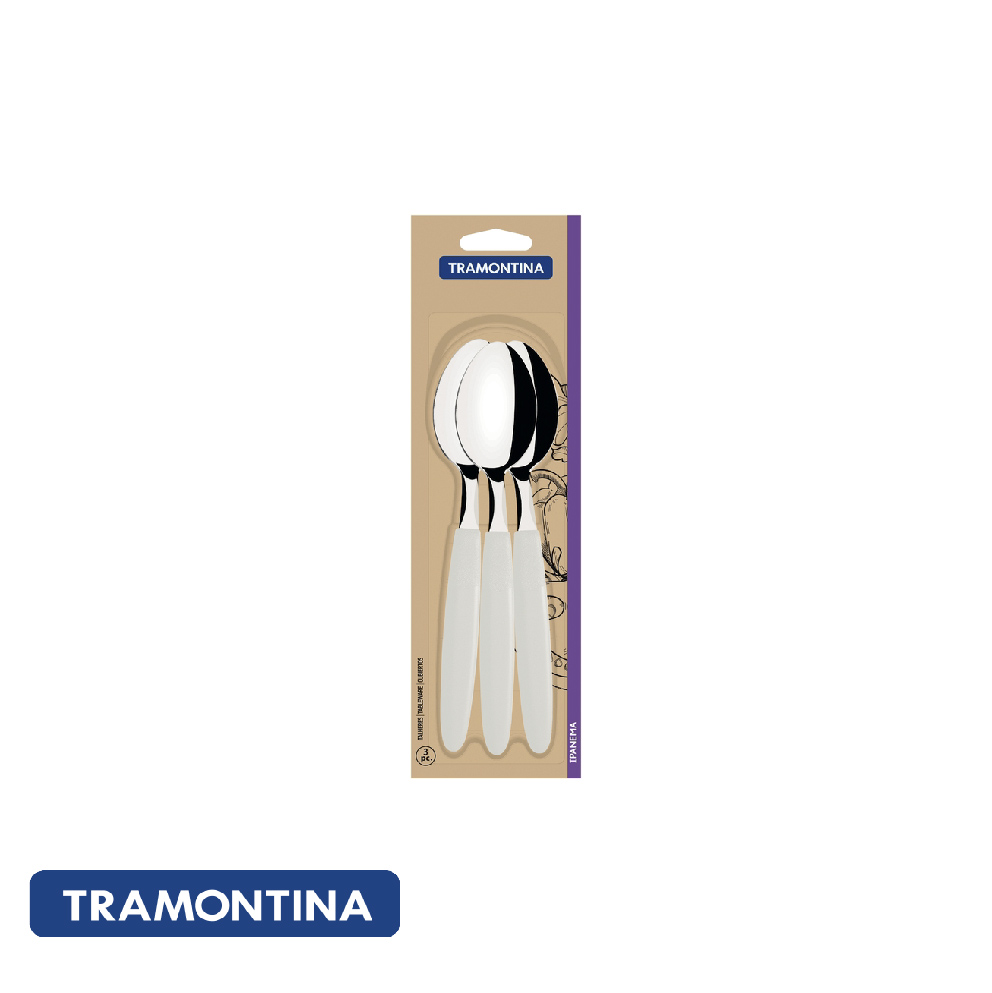 Cuchras de mesa, color blanco (3 PZAS.)-Tramontina Ipanema.