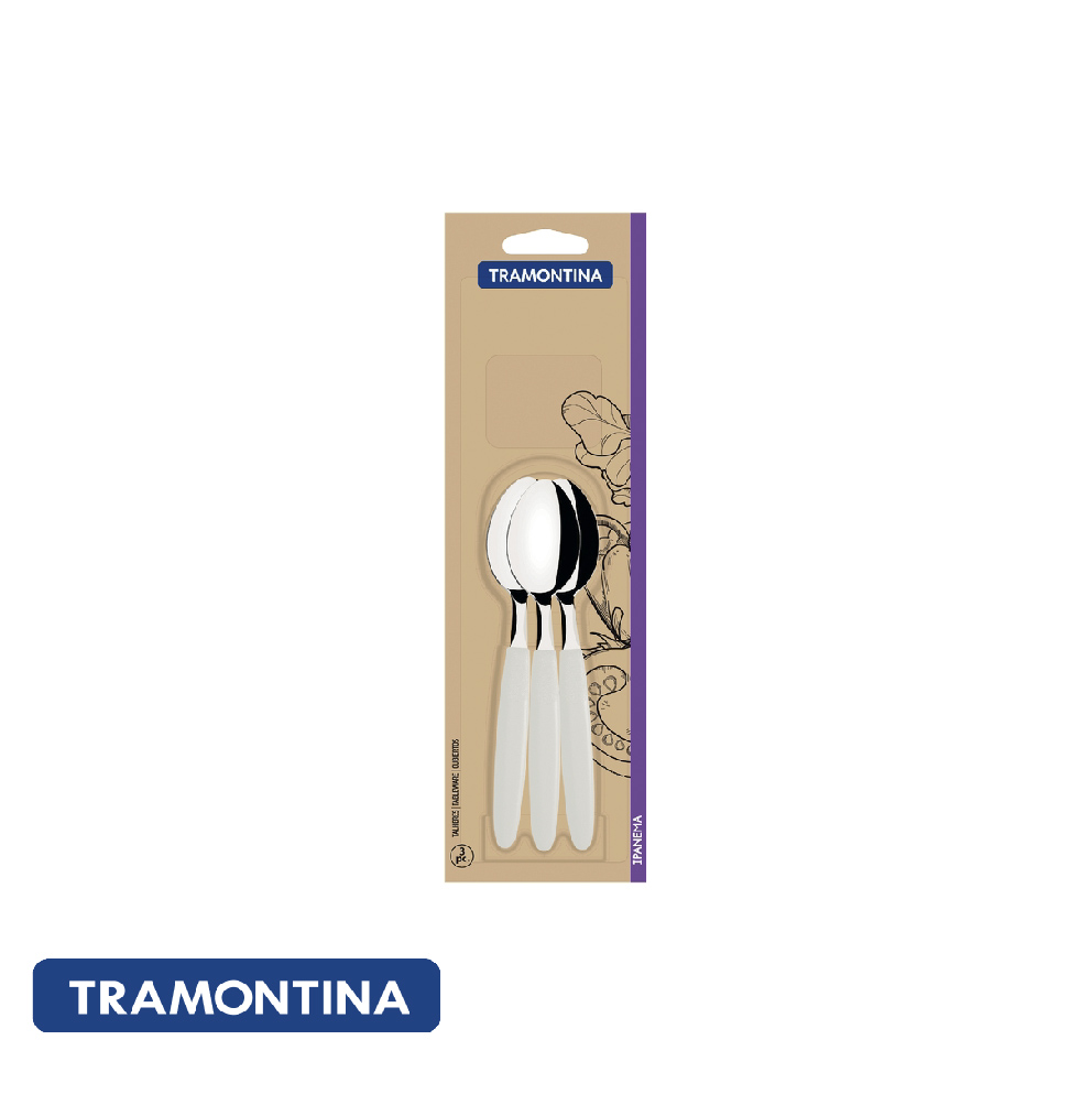 Cuchras de Té, color blanco (3 PZAS.)-Tramontina Ipanema.