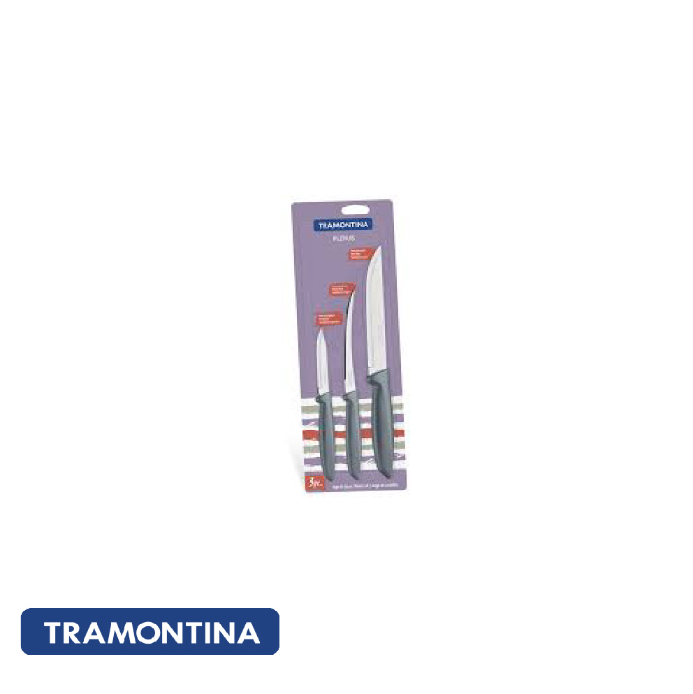Cuchillos 3/6/8" - 3Pzs. en blister - Plenus - Tramontina