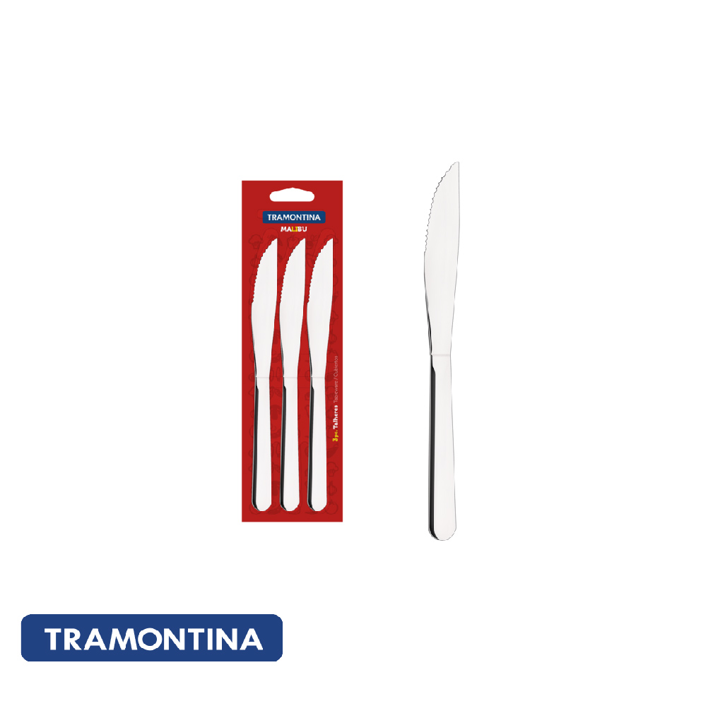 Juego Cuchillos de mesa, acero inox. 3 pzs. Malibu – Tramontina