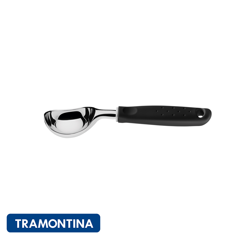 Cuchara para helado, mango negro- Utilita -Tramontina