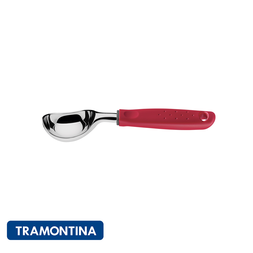 Cuchara para helado, mango rojo- Utilita -Tramontina