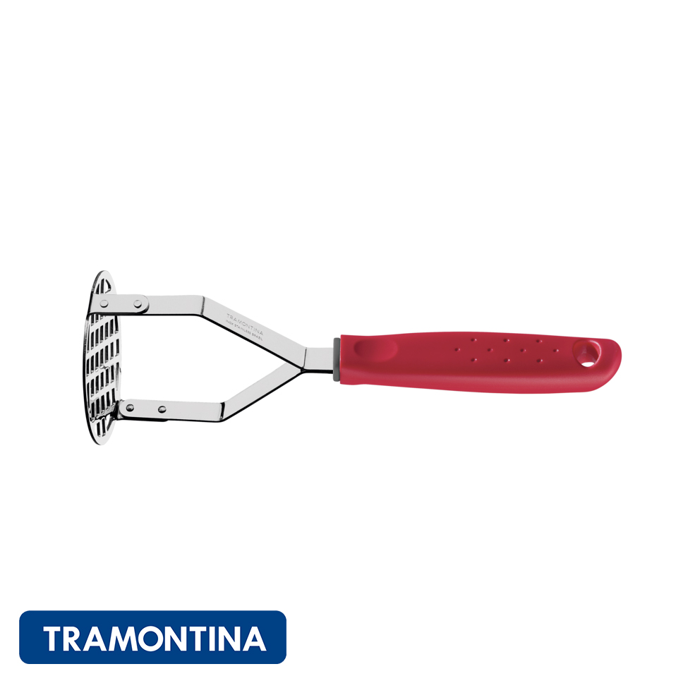 Puretera ac. inox., mango rojo- Utilita -Tramontina
