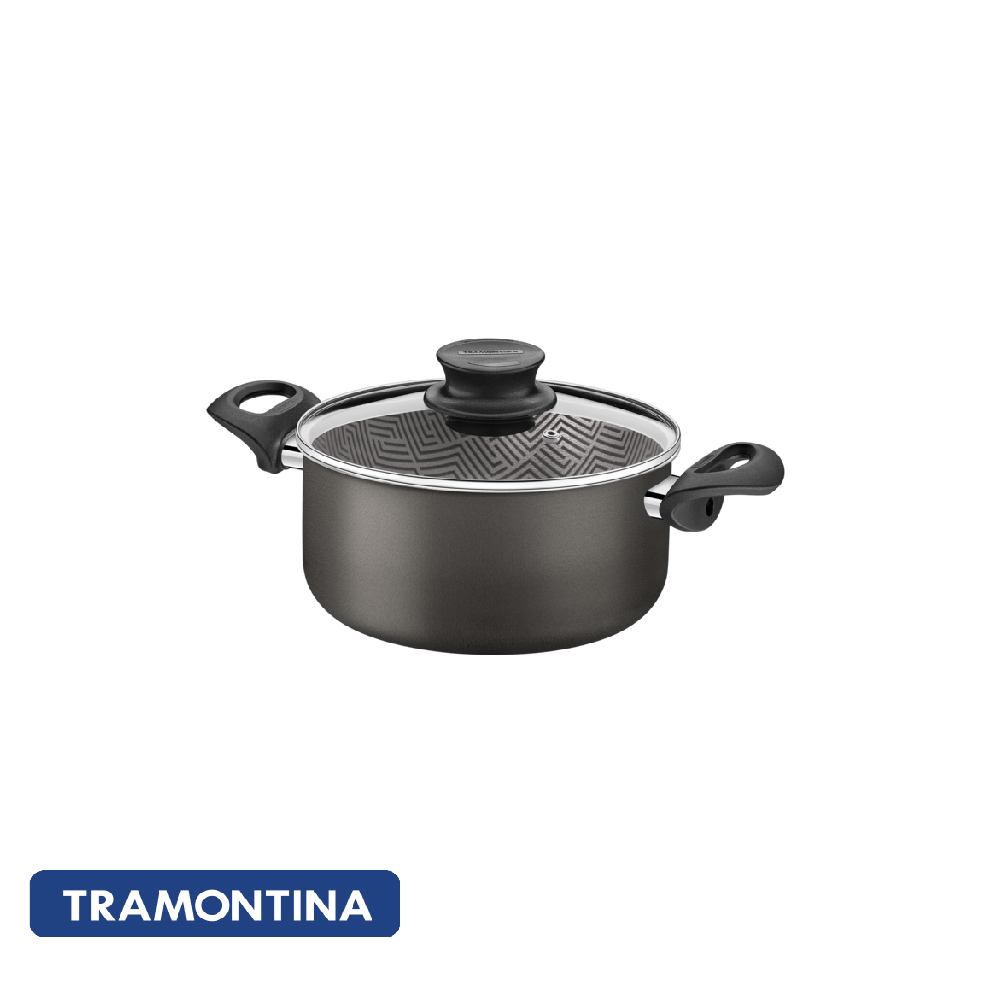 Cacerola 2 asas 28 diam 8L tapa vidrio - Tramontina