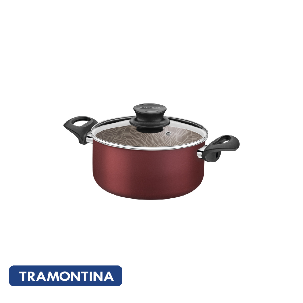Cacerola 2 asas 26 cm 6,3 tapa vidrio - Tramontina