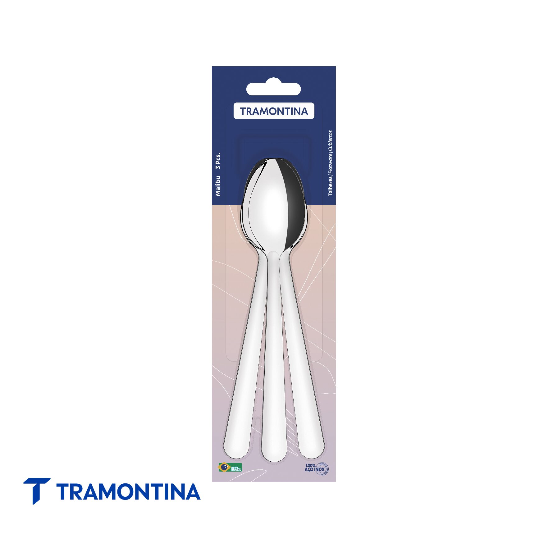 Juego de Cucharas de Mesa Malibu acero inox x3 - Tramontina