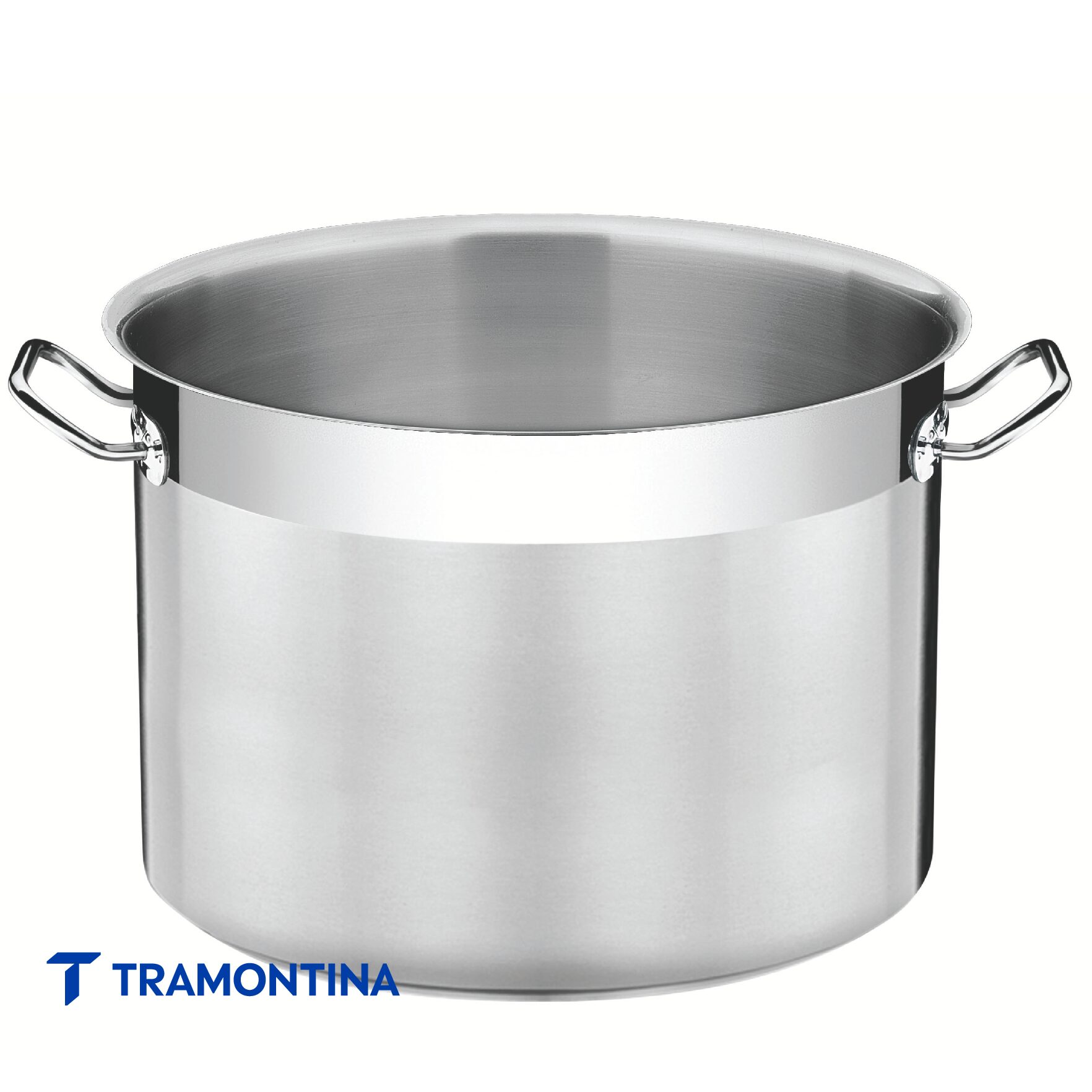 Olla Empresarial de acero inoxidable con fondo triple sin tapa de 36 cm y 28l - Tramontina
