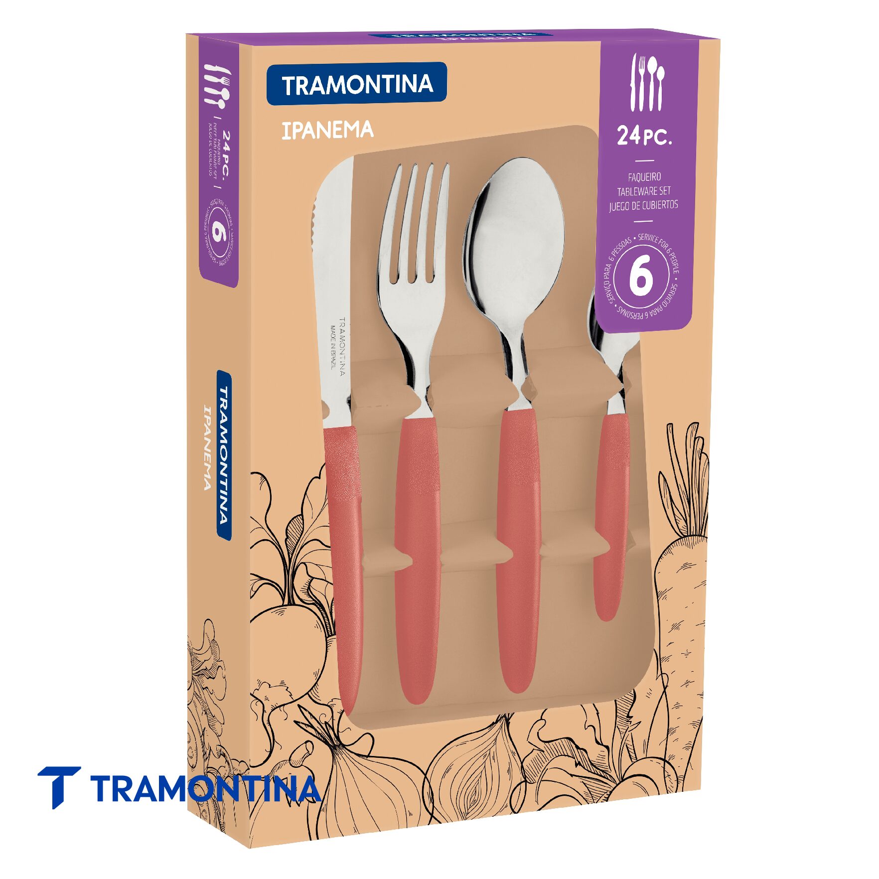 Juego de Cubiertos Ipanema 24 Piezas - Tramontina