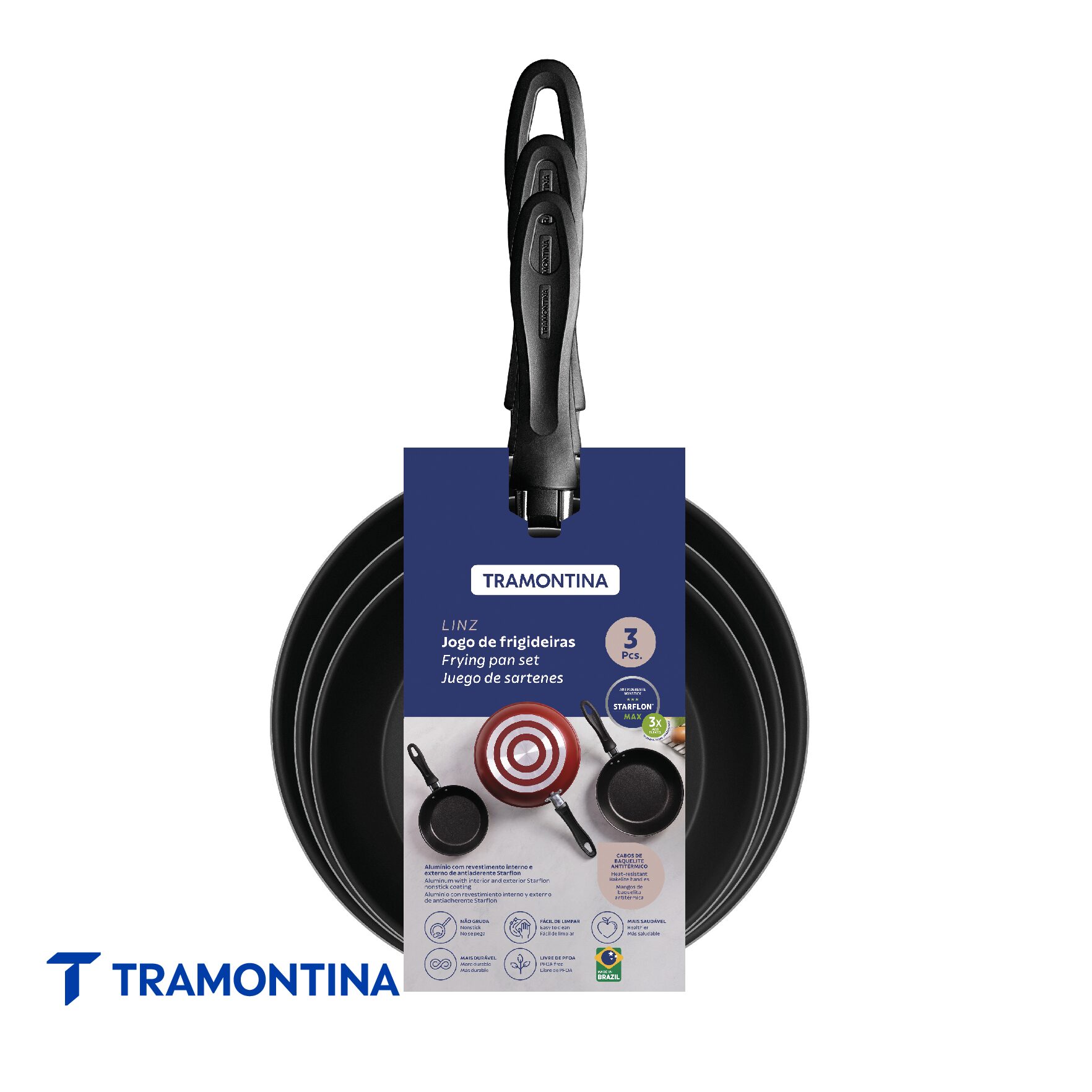 Juego de Sartenes Linz 3 Piezas - Tramontina