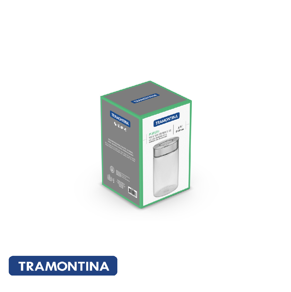 Frasco de vidrio con tapa de acero 1,0L - Tramontina. - Imagen 5