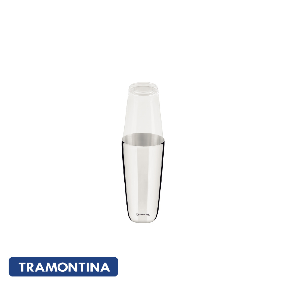 Coctelera Boston de acero inoxidable y tapa de vidrio 700 ml - Tramontina