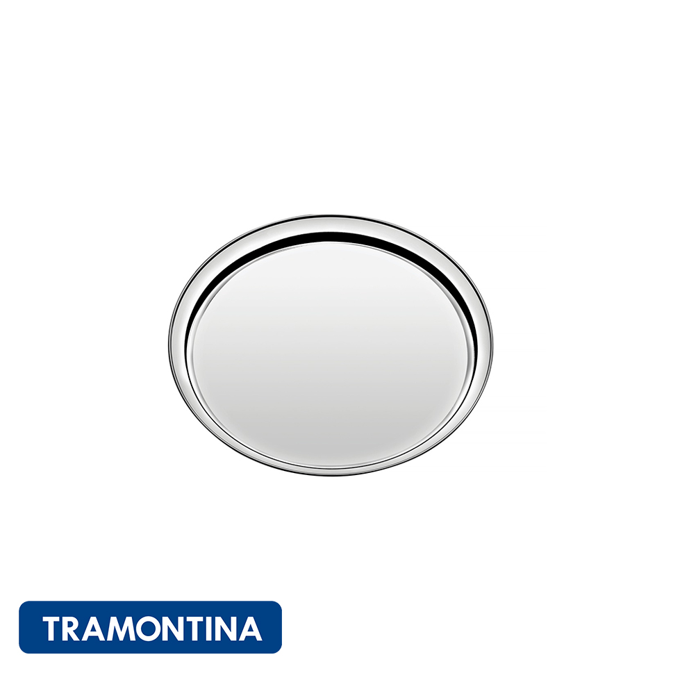 Bandeja para mozo circular, acero inox. (40 CM)-Tramontina Service.