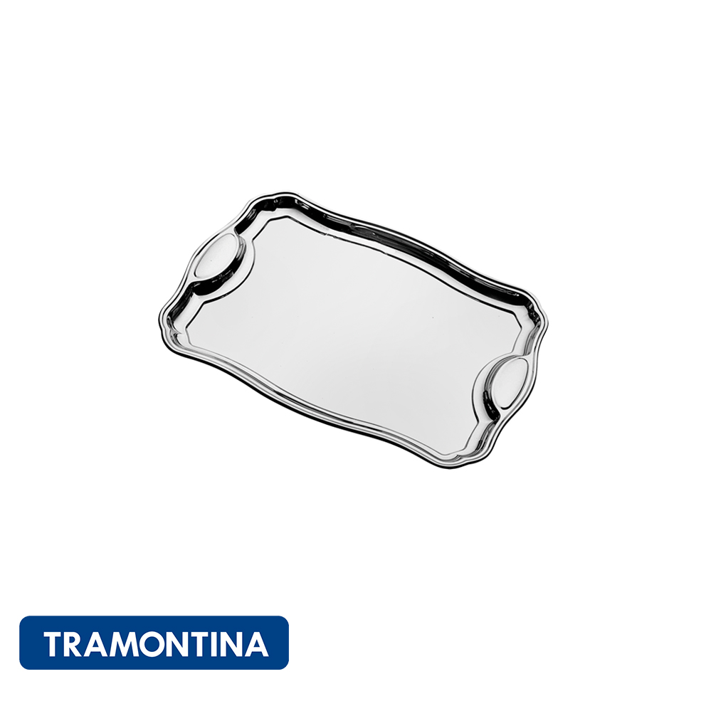 Bandeja rectangular, acero inox. (35 CM)-Tramontina Classic.