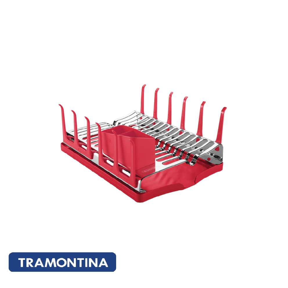 Escurreplatos con accesorio rojo -Tramontina.
