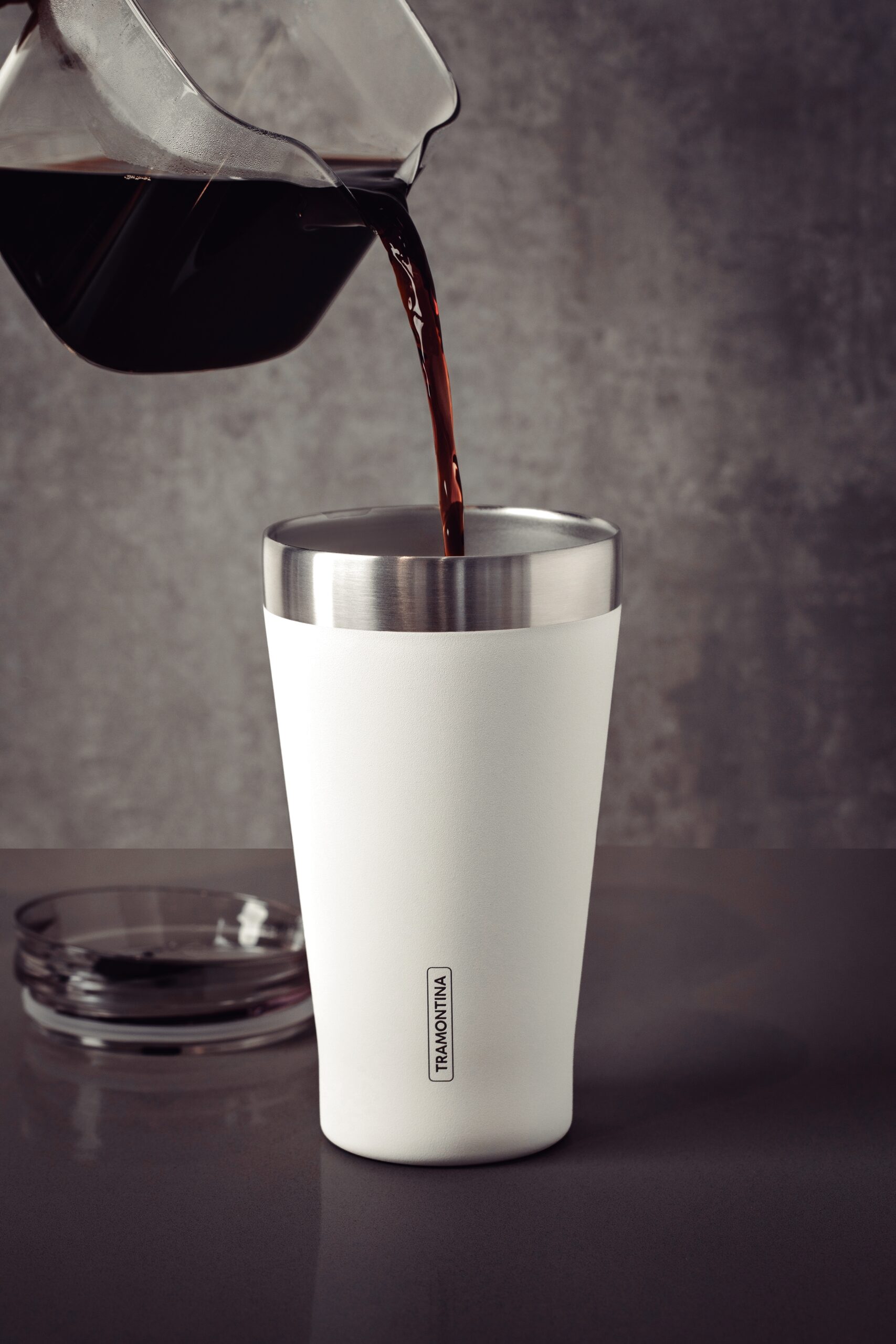 Vaso termico con tapa blanca - Tramontina - Imagen 4