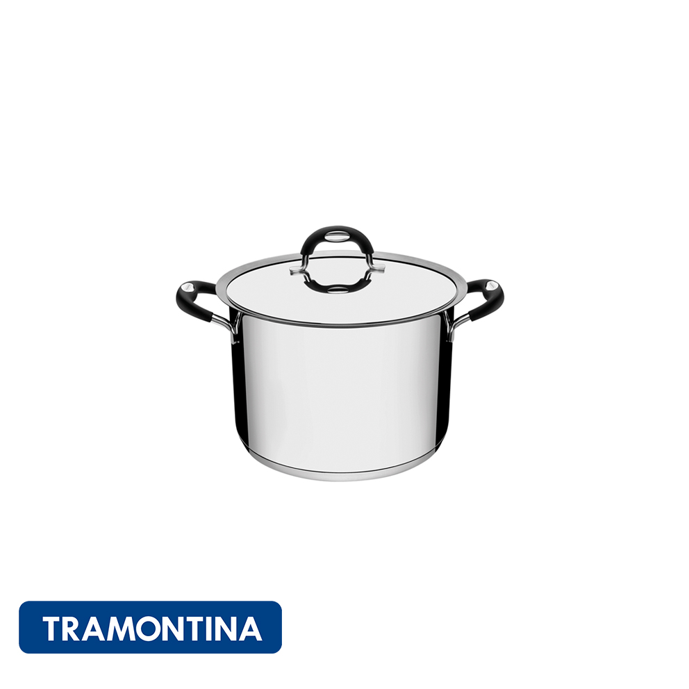 Olla con asa y tapa, 4,56 L-Tramontina Duo Silicone.