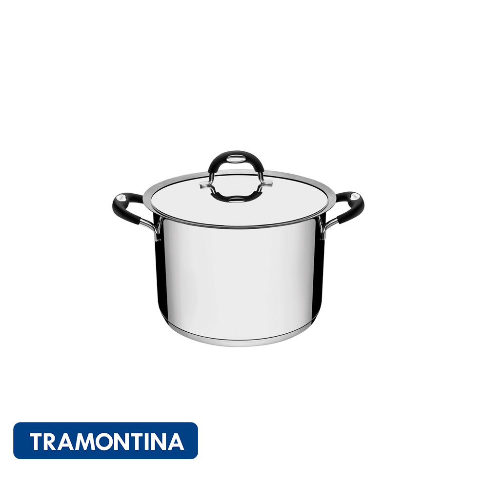 Olla con asa y tapa, 7,74 L-Tramontina Duo Silicone.