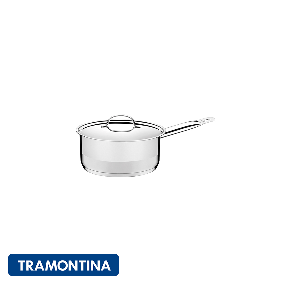 Cacerola con mango y tapa, acero inox. 2,5 L-Tramontina Profesional Gourmet.