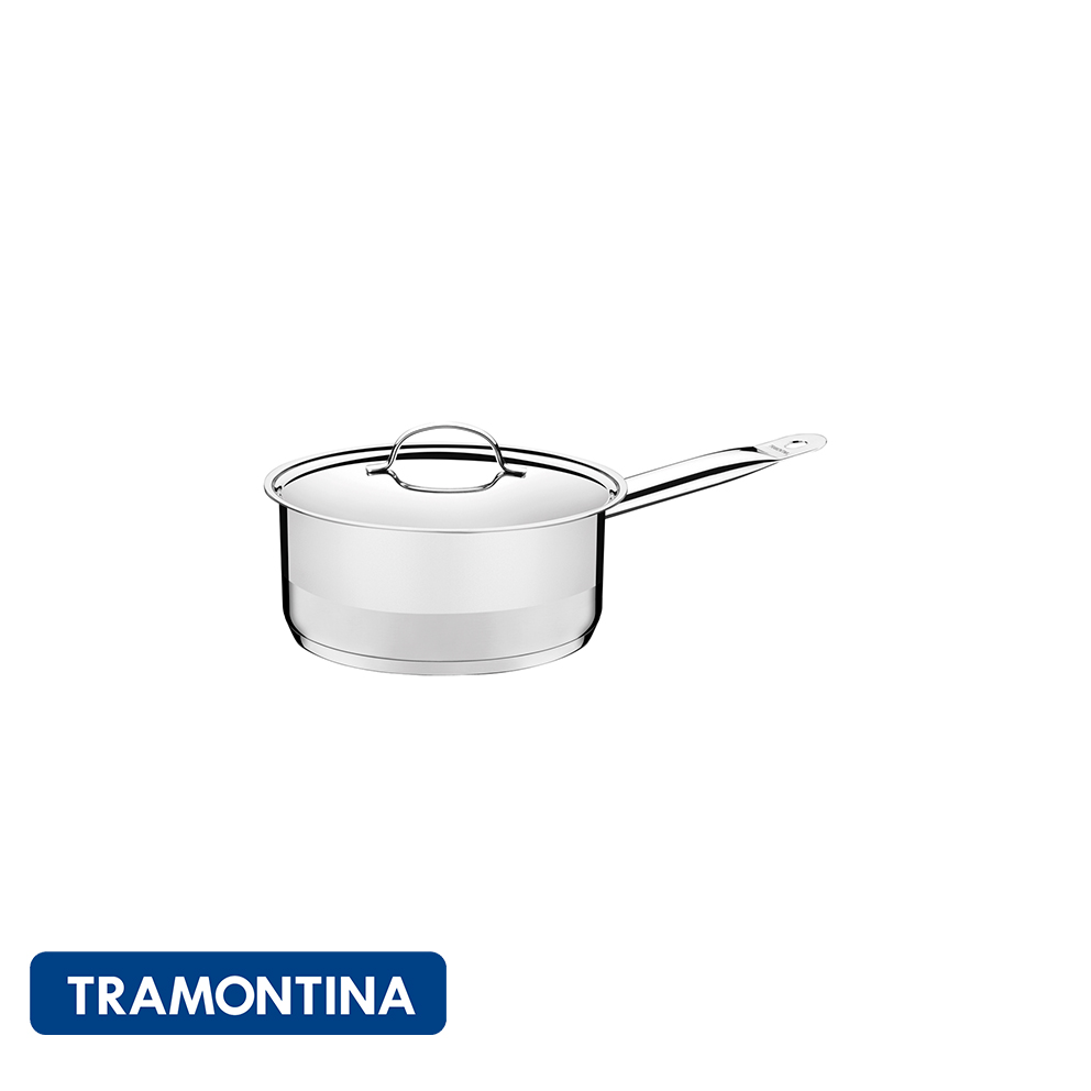 Cacerola con mango y tapa, acero inox. 4,3 L-Tramontina Profesional Gourmet.