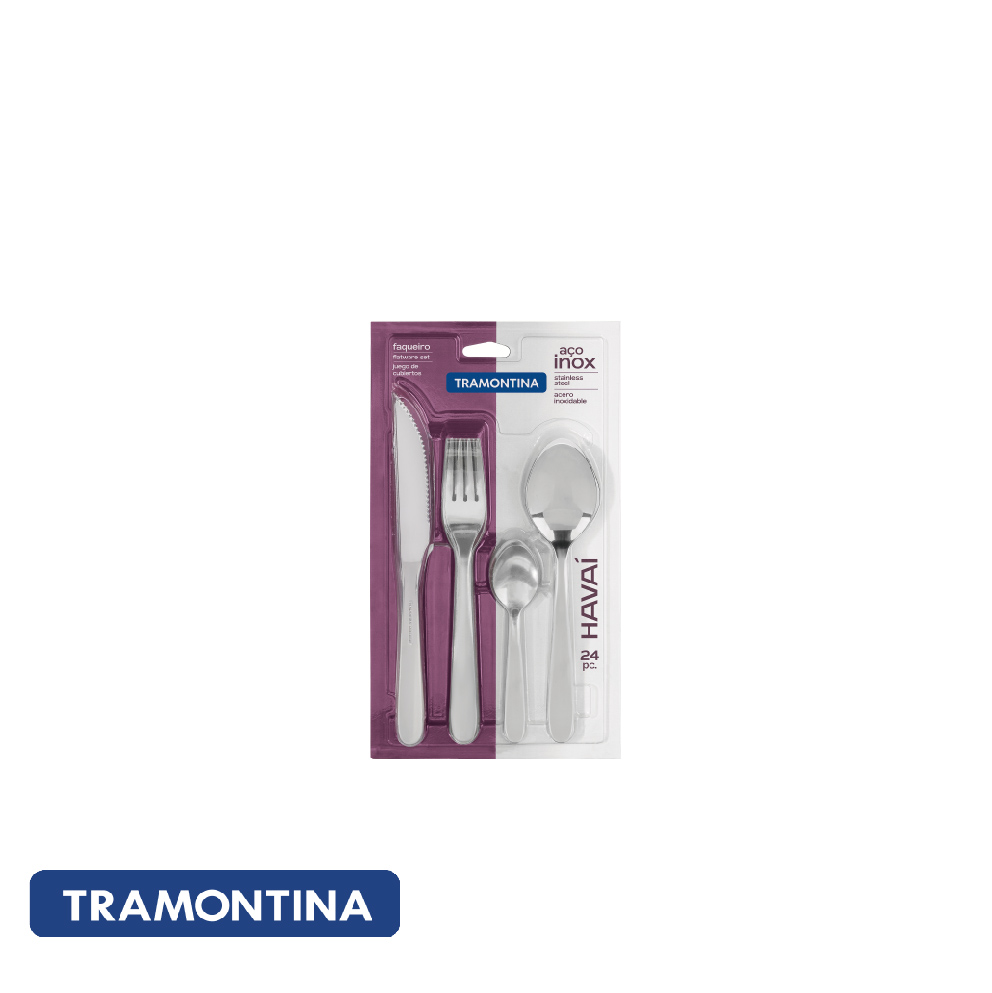 Cubiertos Hawaii de Acero Inoxidable 24 Piezas - Tramontina