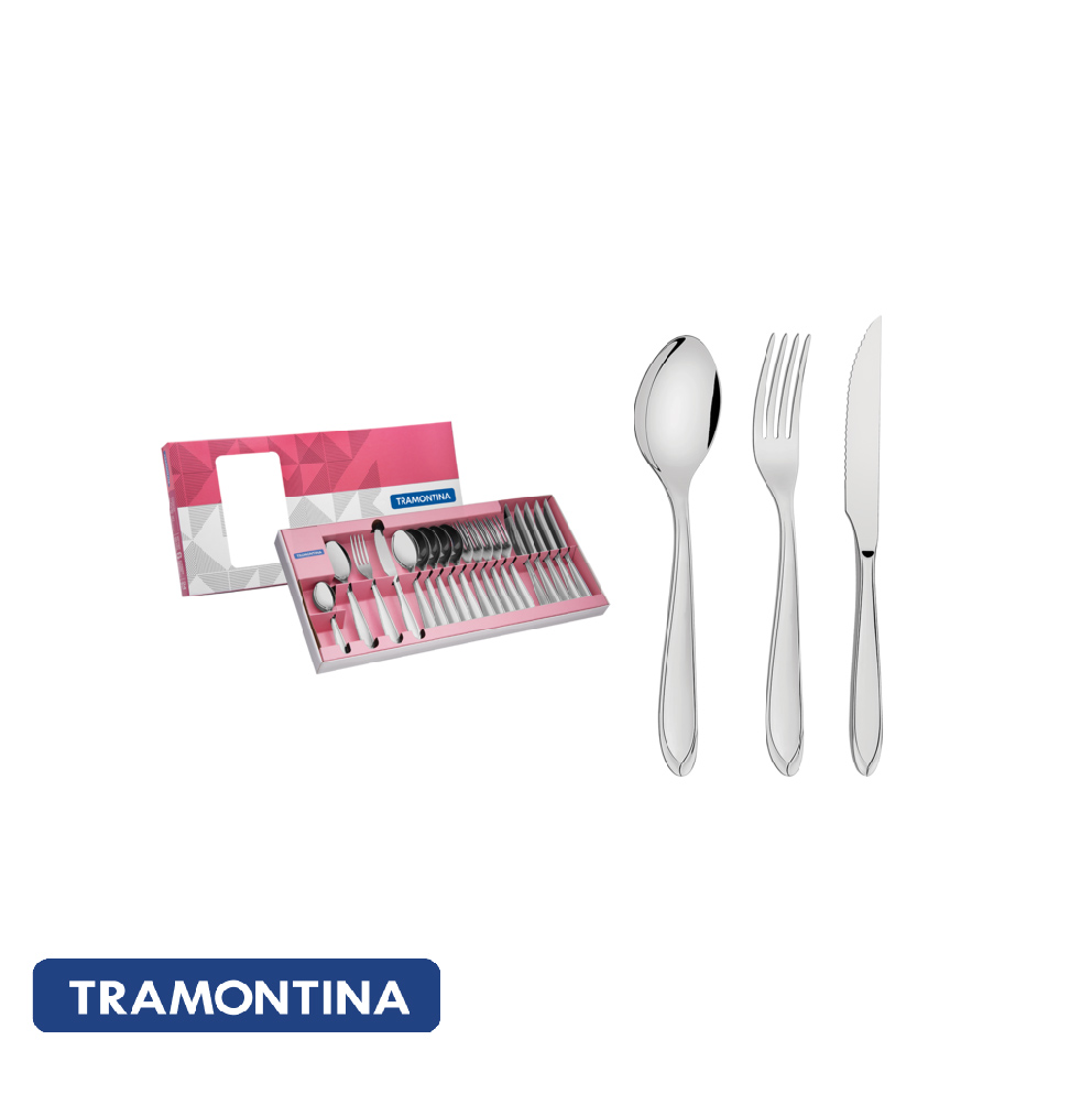 Juego de cubiertos, acero inox. 24 pzas. Laguna - Tramontina