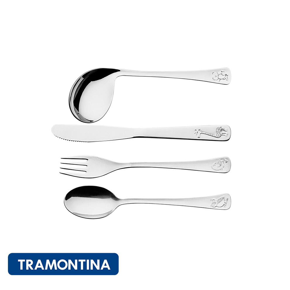 Juego de cubiertos para niño/a, acero inox (4 PZAS.)-Tramontina