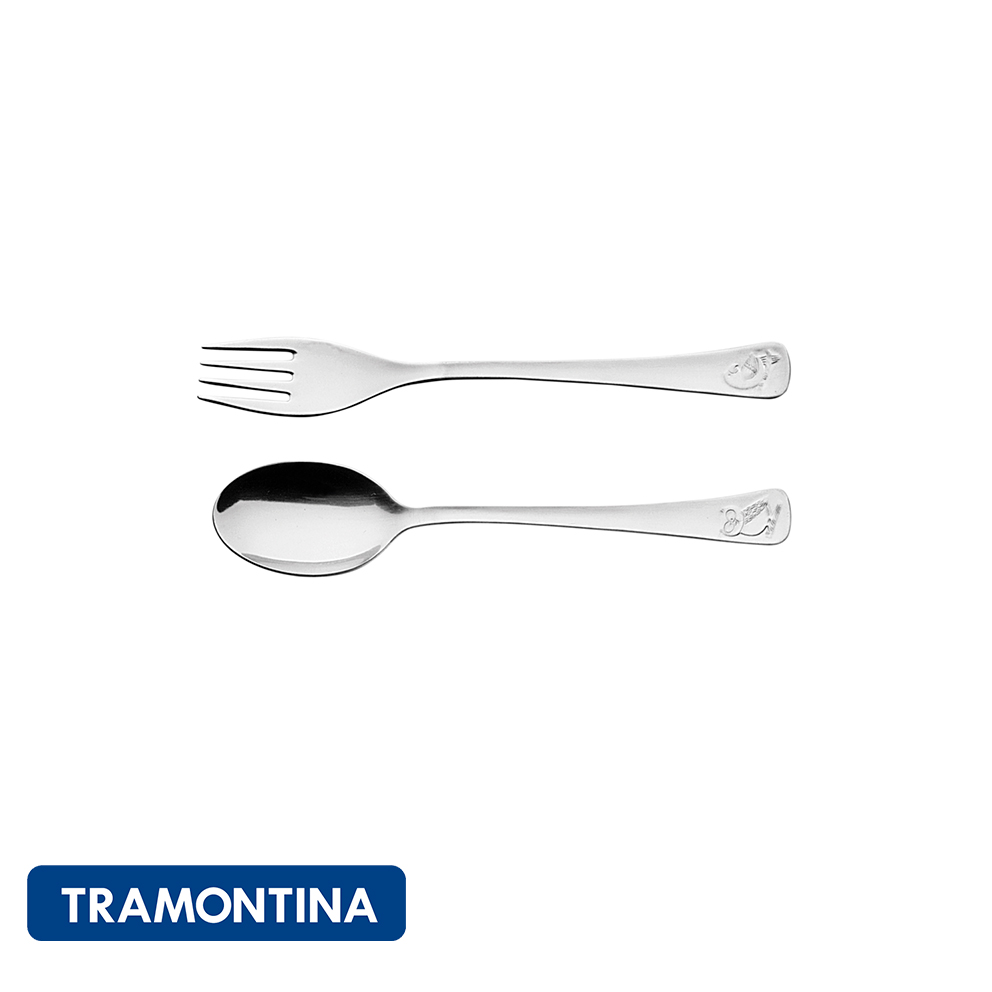 Juego de cubiertos para niño/a, acero inox (2 PZAS.)-Tramontina