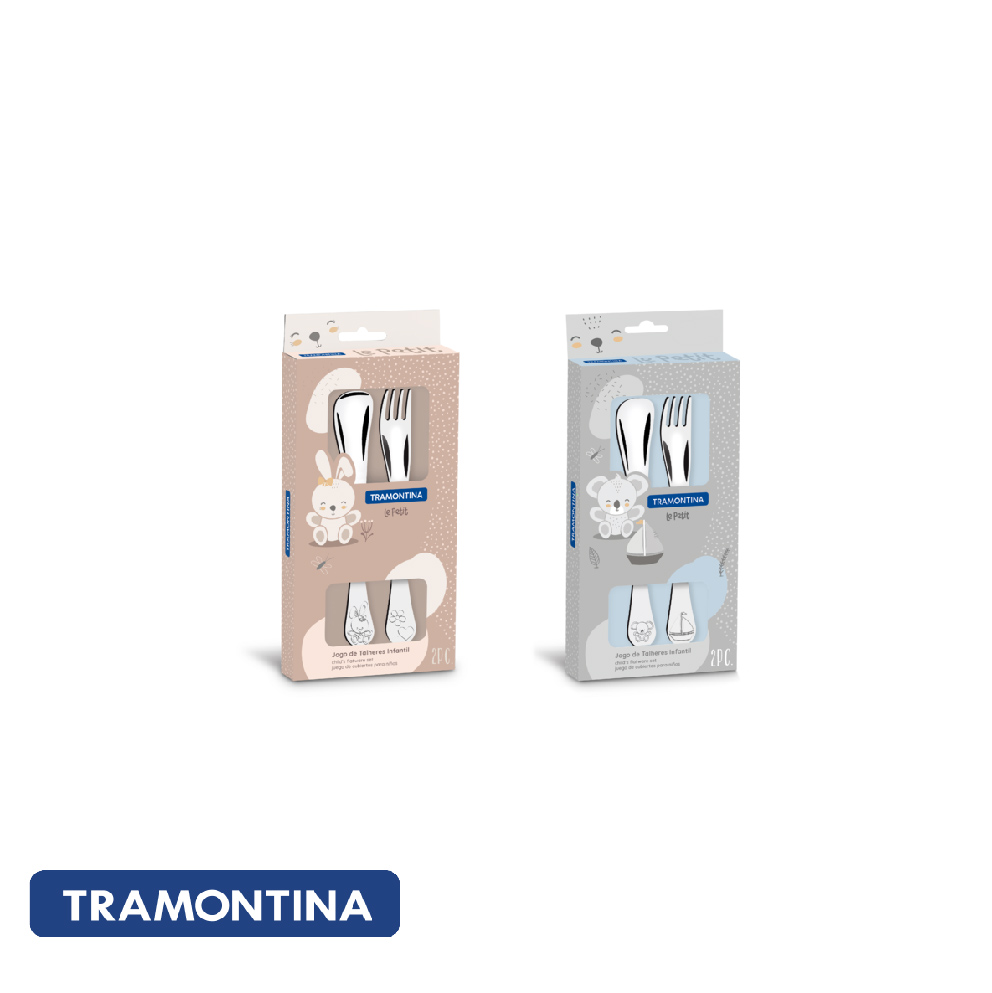 Jgo.cubiertos para niño/niña 2 pzs., acero inox. -Tramontina