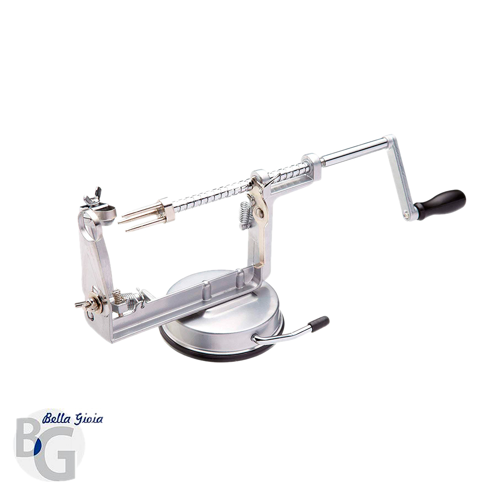 Pelador de manzana cromado.