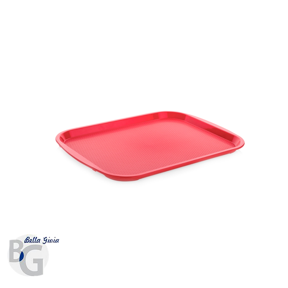 Bandeja autoservicio plástico, color rojo-(30,5 x 40,6 CM).