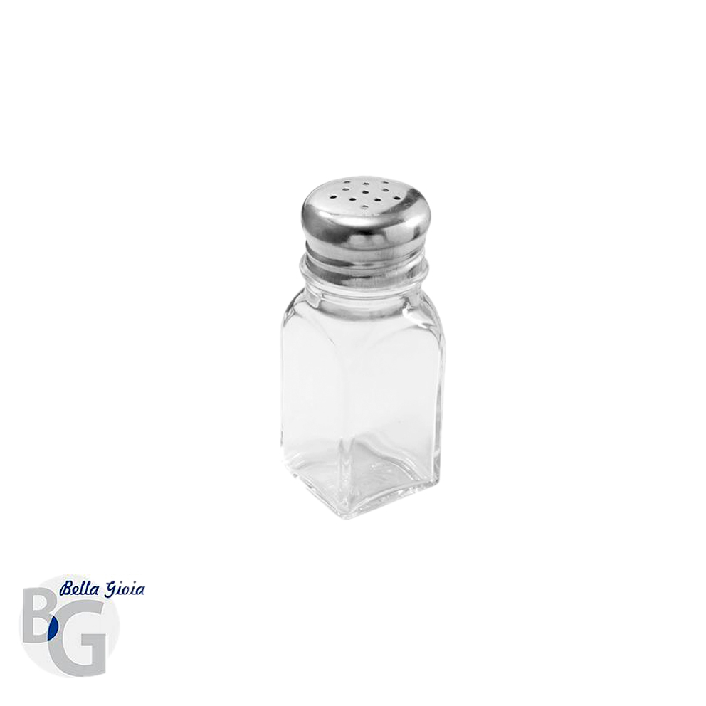 Frasco vidrio cuadrado sal/pimienta, 2 OZ-(59,2 ML).