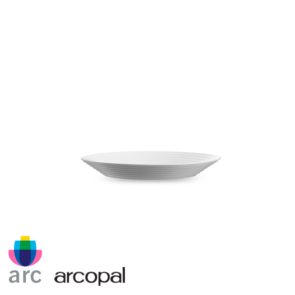 Plato hondo harena color blanco-23 CM.