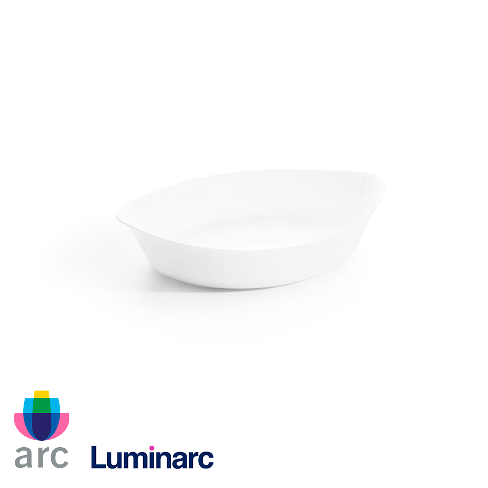 Fuente para horno oval blanco-(38 x 23 CM).