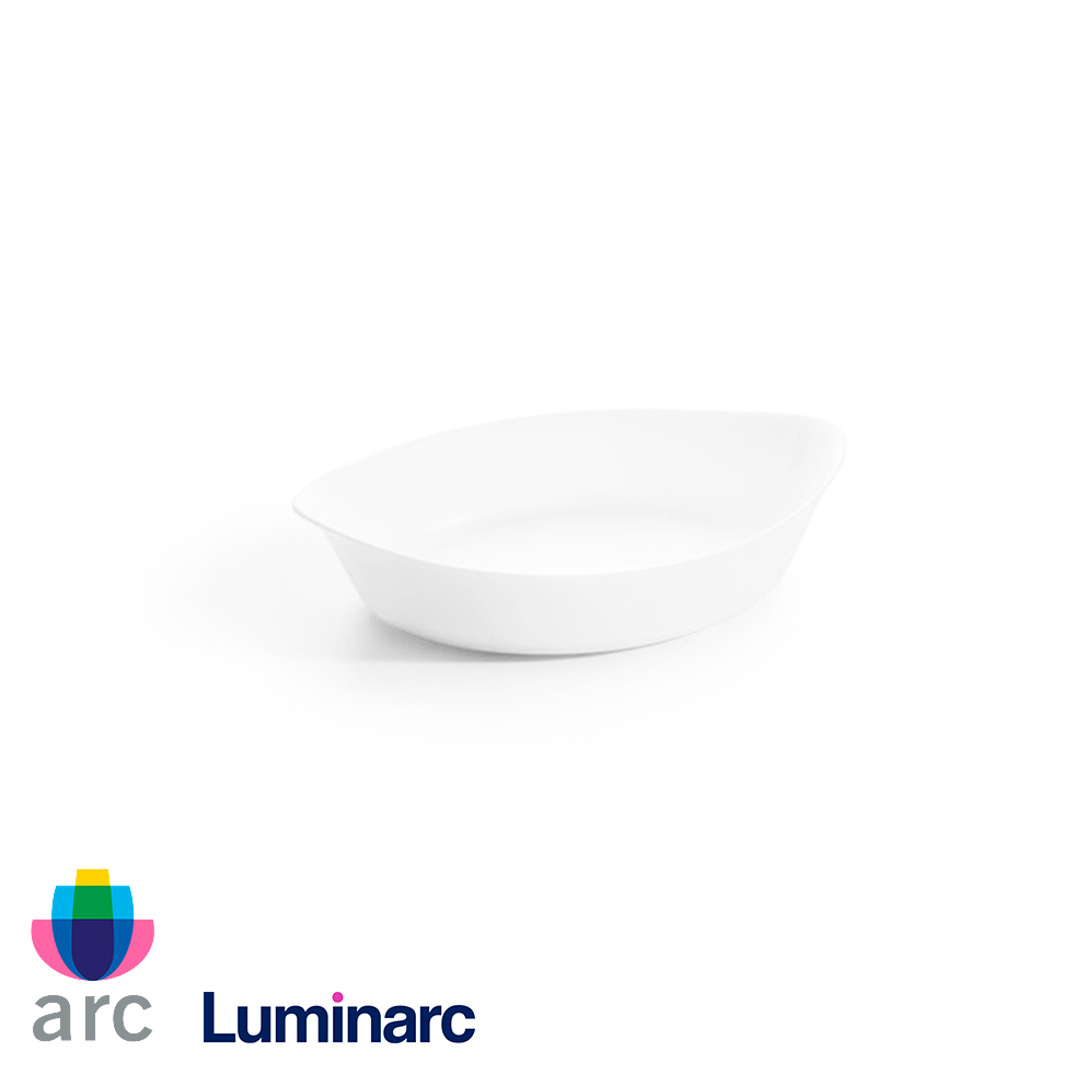 Fuente para horno oval blanco-(25 x 15 CM).