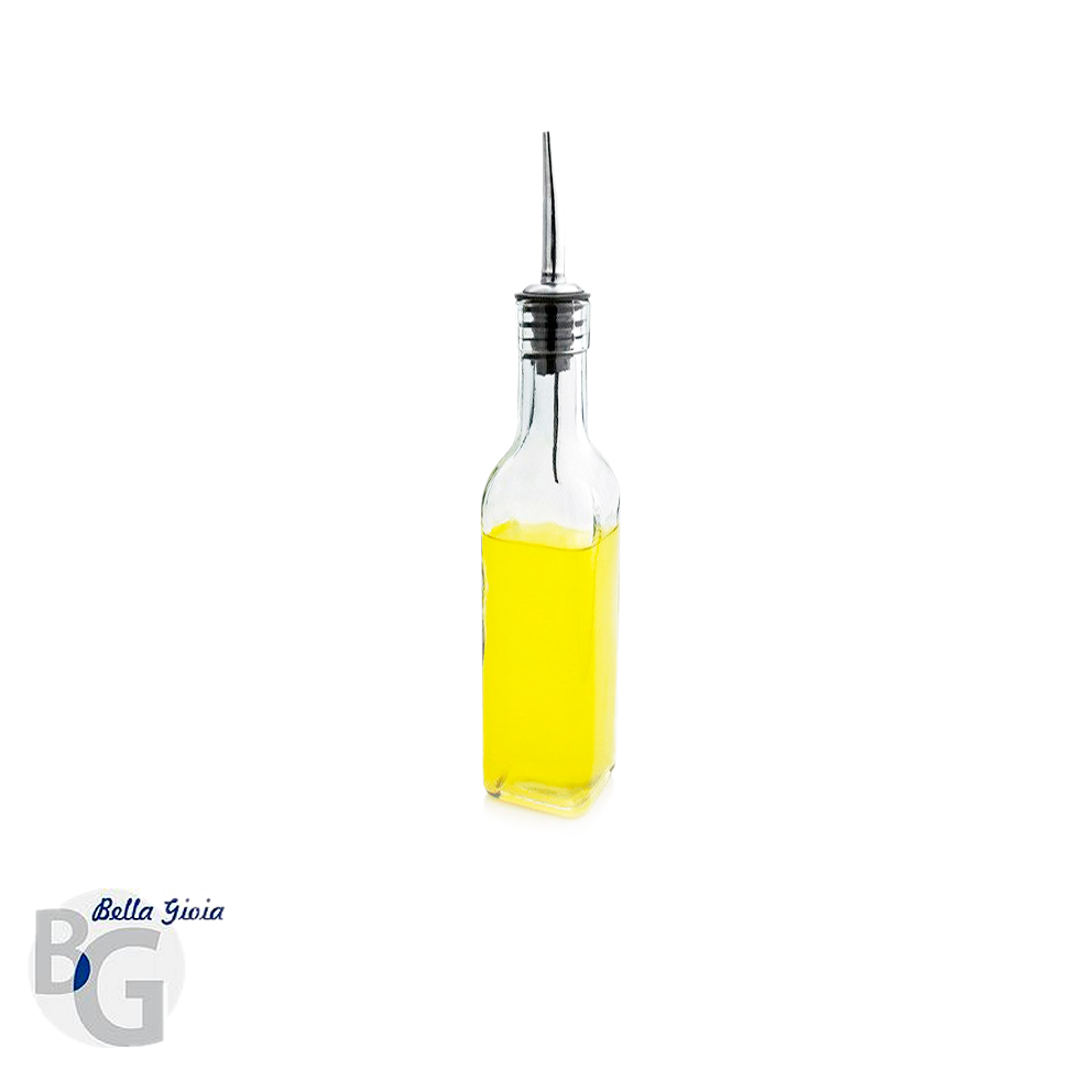 Botella de vidrio para aceite o vinagre-236,8 ML.