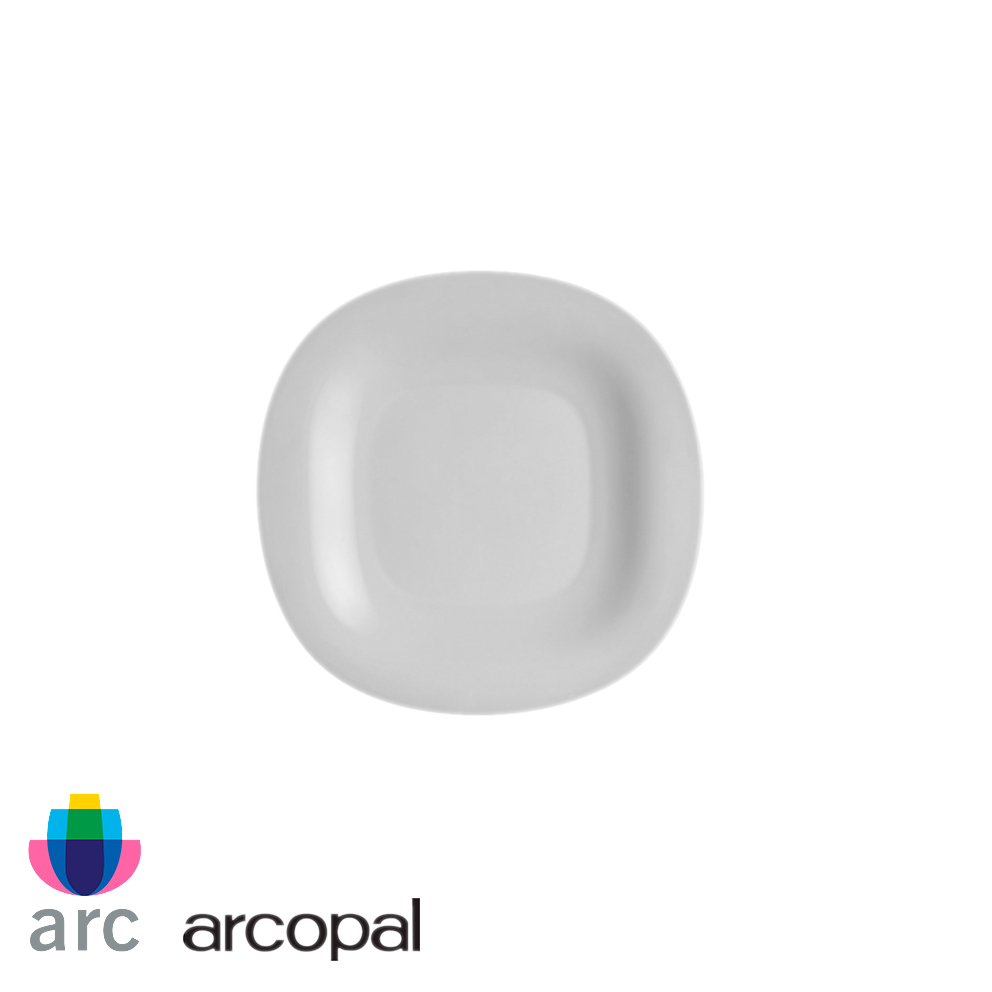 Plato postre carine color gris.